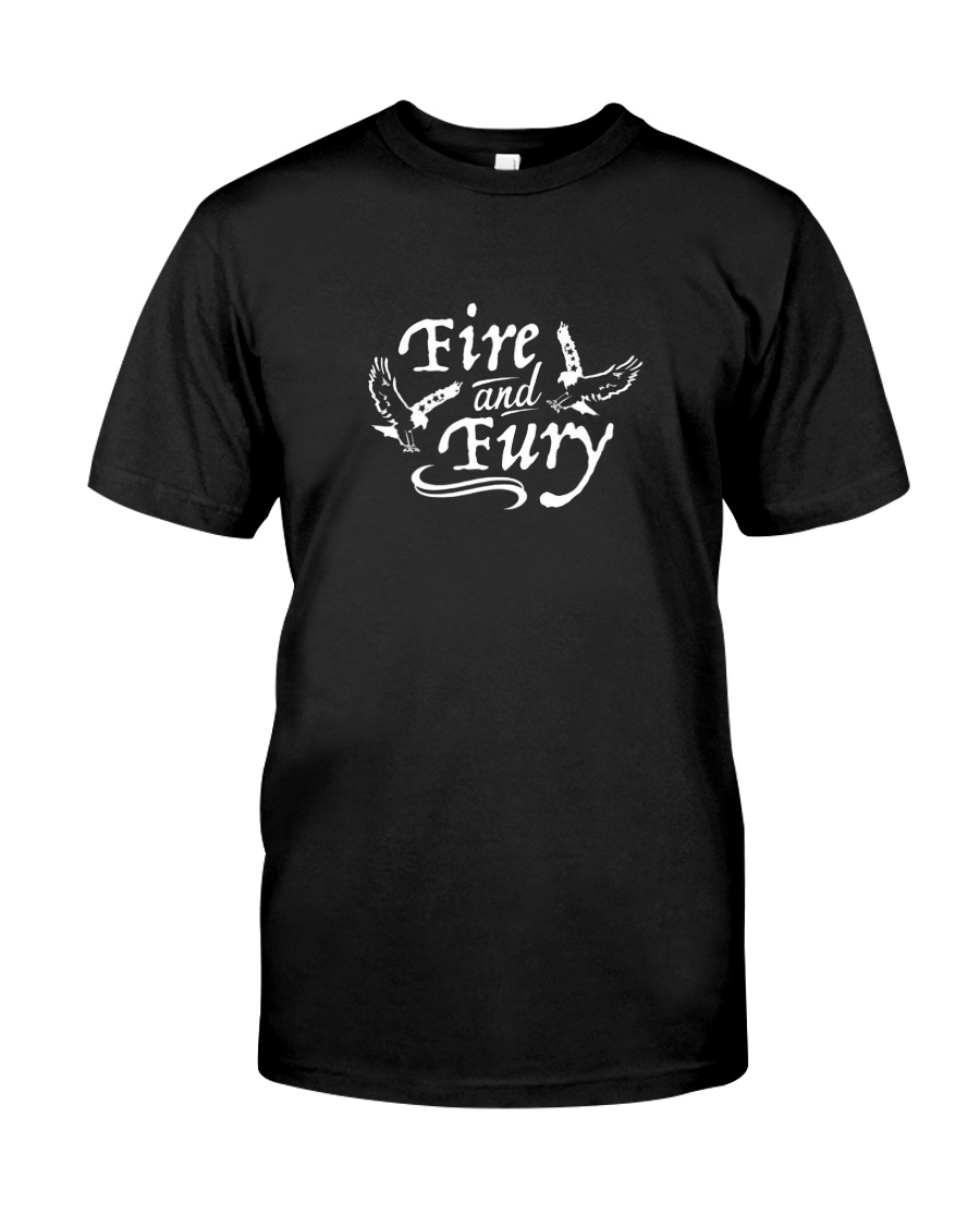 FIRE AND FURY NORTH KOREA TRUMP QUOTE TSHIRT