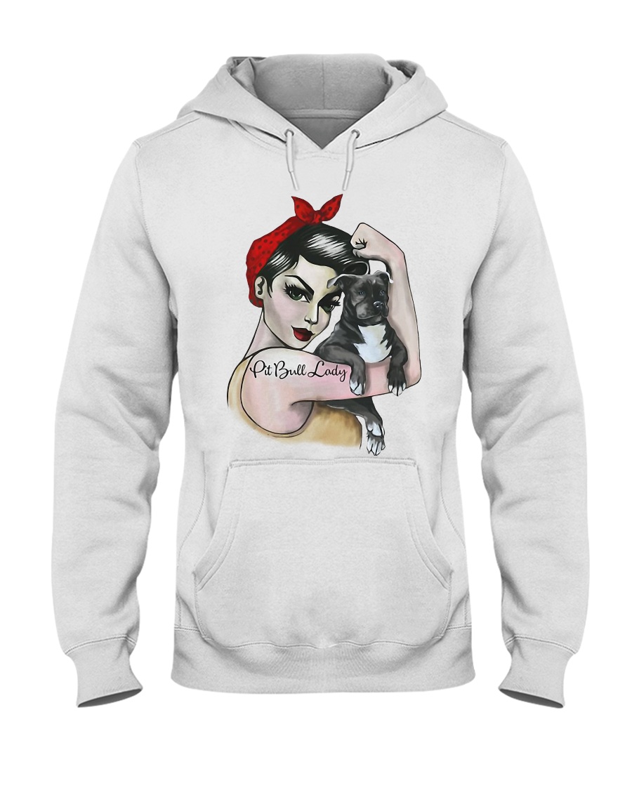 Pitbull Lady Mom Strong Shirt Hooded Sweatshirt Pitbull Lady Mom Strong Shirt Hooded Sweatshirt